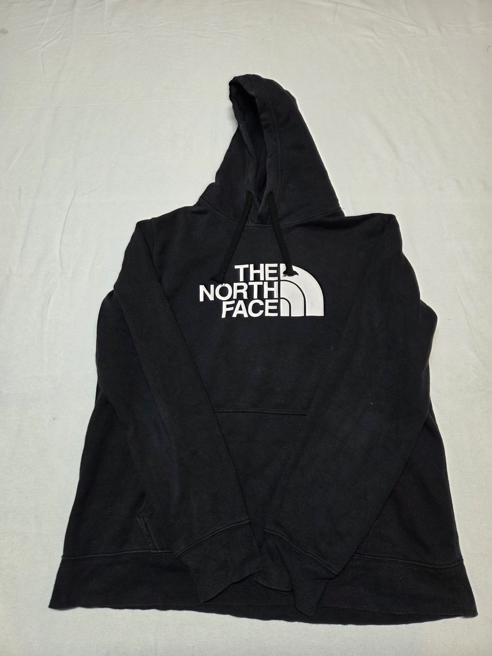 The North Face Black Hoodie with White Logo Tag Size L